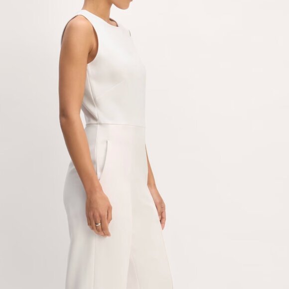 EVERLANE The Dream Jumpsuit IN WHITE SIZE SMALL - Picture 3 of 12